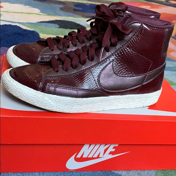 Limited Edition Nike for JCrew burgundy high tops - Picture 3 of 5